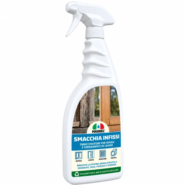 SMACCHIA INFISSI — Odstraňovač šedivé patiny a skvrn z dřevěných oken a dveří (750 ml)