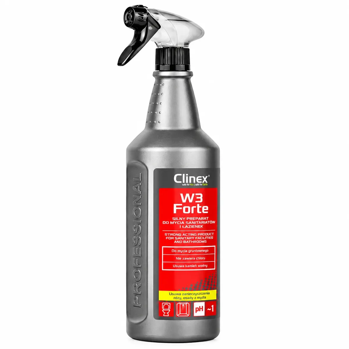 CLINEX W3 FORTE – extra silný čistič na koupelny