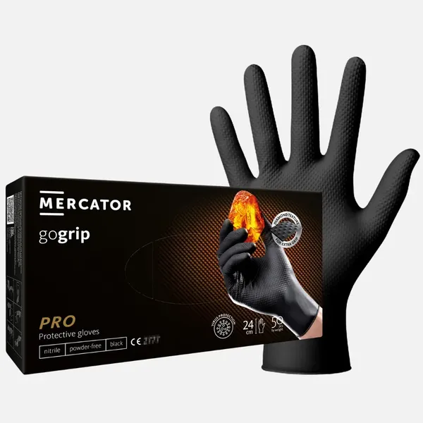 Rukavice nitril 50 ks černé (M)